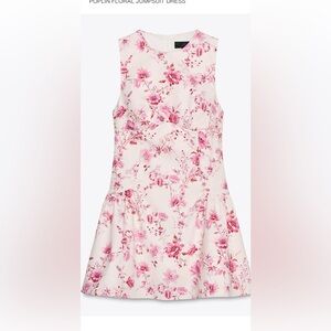 Zara Sleeveless Pink Floral A-Line dress